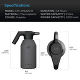 AC Infinity Automatic Water Sprayer 2-Liter Electric Mister Graphite