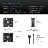 AC Infinity AXIAL 1225 Muffin 120V AC Cooling Fan 120mm x 120mm x 25mm