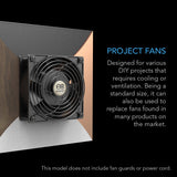 AC Infinity AXIAL 1238W 120V AC Muffin Fan w/ Wire-Leads Adapter 120mm
