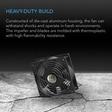 AC Infinity AXIAL 1238W 120V AC Muffin Fan w/ Wire-Leads Adapter 120mm