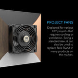 AC Infinity AXIAL 8038 Muffin 120V AC Cooling Fan 80mm x 80mm x 38mm
