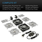 AC Infinity AXIAL S1225D Muffin 120V AC Cooling Fan Dual 120mm x 120mm
