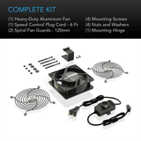 AC Infinity AXIAL S1238, Muffin 120V AC Cooling Fan, 120mm x 120mm x 38mm
