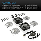 AC Infinity AXIAL S1238D Muffin 120V AC Cooling Fan Dual 120mm x 120mm