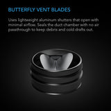 AC Infinity Backdraft Damper Ducting Insert 6-Inch Black Galvanized