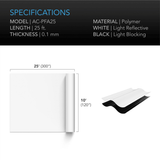 AC Infinity Black and White Panda Film, Waterproof Reflective Sheet, 10 x 25 ft.