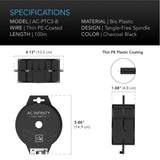 AC Infinity Black Twist Ties w/ Built-In Cutter 100m