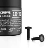 AC Infinity Carbon Steel Rack Screws 50-Piece Set 10/32