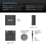 AC Infinity CLOUDCOM A1 Mini Smart Thermo-Hygrometer w/ Data App 12
