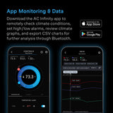 AC Infinity CLOUDCOM B1 Smart Thermo-Hygrometer w/ Data App 12 ft.