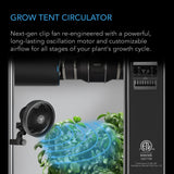 AC Infinity CLOUDRAY S9 Gen 2 Grow Tent Clip Fan 9” w/ Long-Life EC