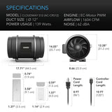 AC Infinity CLOUDWAY S12 Whole House EC Fan 1600 CFM Energy Efficient