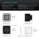 AC Infinity CLOUDWAY S12 Whole House EC Fan 1600 CFM Energy Efficient