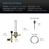 AC Infinity CO2 Regulator Carbon Dioxide Monitor w/ Solenoid Valve