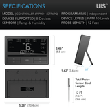 AC Infinity CONTROLLER 69 PRO+, Independent Programs for Eight Devices, Dynamic VPD, Temperature, Humidity, Scheduling, Cycles, Levels Control, Data App, Bluetooth + WiFi
