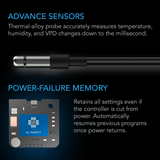 AC Infinity CONTROLLER 69 PRO+, Independent Programs for Eight Devices, Dynamic VPD, Temperature, Humidity, Scheduling, Cycles, Levels Control, Data App, Bluetooth + WiFi