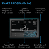 AC Infinity CONTROLLER 69 PRO+, Independent Programs for Eight Devices, Dynamic VPD, Temperature, Humidity, Scheduling, Cycles, Levels Control, Data App, Bluetooth + WiFi