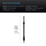 AC Infinity Controller Sensor Probe 1" Corded Climate Detector