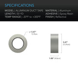 AC Infinity Ducting Tape 50-Yard Aluminum Foil