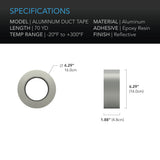 AC Infinity Ducting Tape 70-Yard Aluminum Foil