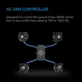 AC Infinity Fan Speed Controller for AC Axial Muffin Fans Dual