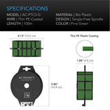 AC Infinity Green Twist Ties w/ Built-In Cutter 100m