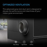 AC Infinity Grow Tent Duct Vent Attachment, 8-Inch 2 Pack, Light-Blocking & Dust-Resistant