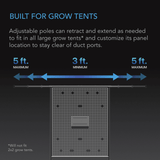 AC Infinity Grow Tent Gear Board, Equipment and Cable Wall Organizer