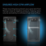 AC Infinity Grow Tent Mounting Bars for Indoor Grow Spaces 5x5'