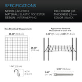 AC Infinity Grow Tent Trellis Netting Flexible Elastic Cords 3x3'