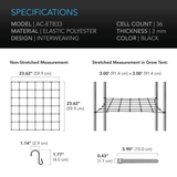 AC Infinity Grow Tent Trellis Netting, Flexible Elastic Cords, 3x3'