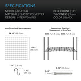 AC Infinity Grow Tent Trellis Netting Flexible Elastic Cords 4x4'