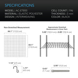 AC Infinity Grow Tent Trellis Netting Flexible Elastic Cords 5x5'