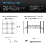 AC Infinity Grow Tent Trellis Netting, Flexible Elastic Cords, 5x5'