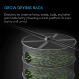 AC Infinity Hanging Herb Drying Rack, 18 in. Diameter, Two Tiers