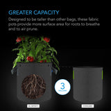 AC Infinity Heavy Duty Fabric Pots 3 Gallon 5-Pack
