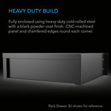 AC Infinity Heavy-Duty Rack Drawer w/ Aluminum Faceplate, 3U