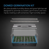 AC Infinity Humidity Dome Germination Kit w/ LED Grow Light Bars 5x8