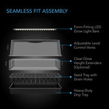AC Infinity Humidity Dome Germination Kit w/ LED Grow Light Bars 6x12