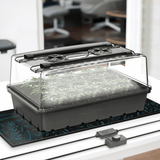 AC Infinity Humidity Dome, Germination Kit with Seedling Mat and LED Grow Light Bars, 5x8 Cell Tray