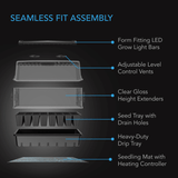 AC Infinity Humidity Dome, Germination Kit with Seedling Mat and LED Grow Light Bars, 5x8 Cell Tray