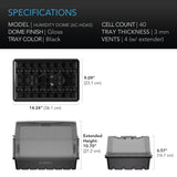 AC Infinity Humidity Dome Propagation Kit w/ Height Extension 5x8 Cell