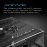AC Infinity Humidity Dome, Propagation Kit with Height Extension, 5x8 Cell Tray