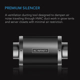 AC Infinity Inline Duct Fan Silencer 4-Inch