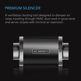 AC Infinity Inline Duct Fan Silencer 6-Inch