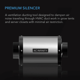 AC Infinity Inline Duct Fan Silencer, 8-Inch