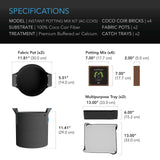AC Infinity Instant Potting Mix Kit 2-Plant Starter Set