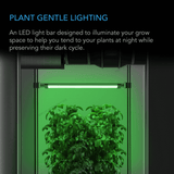 AC Infinity IONBEAM Green, LED Work Light with Dimming Timer Controller, 16-Inch