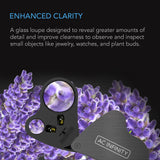 AC Infinity Jewelers Loupe Pocket Magnifying Glass w/ LED Light & Dual
