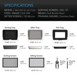 AC Infinity Large Trim Tray System 3-Tray & 2-Screen Kit